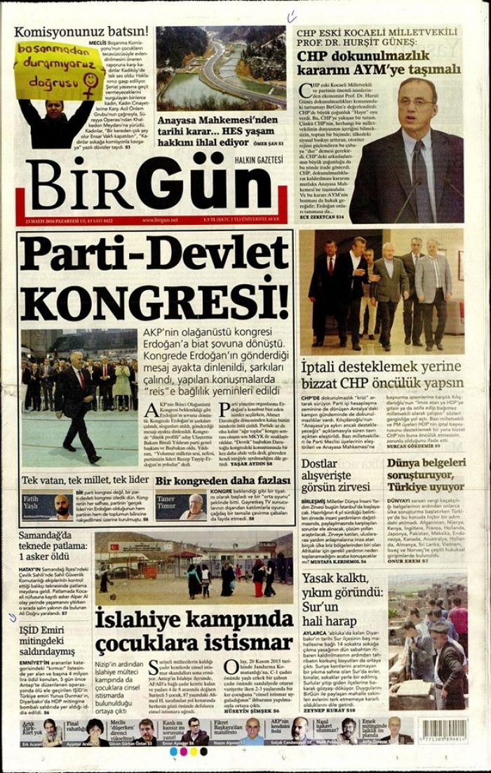 Günün gazete manşetleri - 23 Mayıs 2016