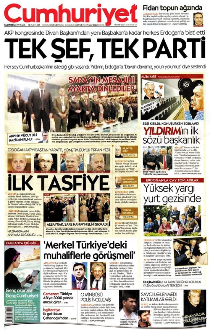 Günün gazete manşetleri - 23 Mayıs 2016