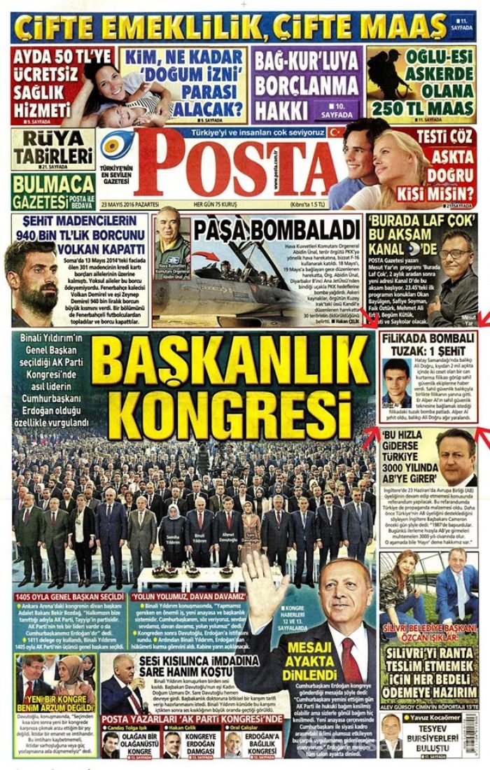 Günün gazete manşetleri - 23 Mayıs 2016