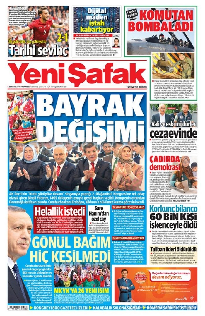 Günün gazete manşetleri - 23 Mayıs 2016