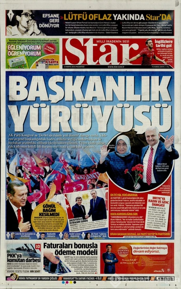 Günün gazete manşetleri - 23 Mayıs 2016