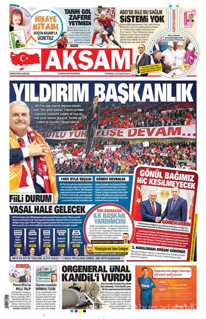 Günün gazete manşetleri - 23 Mayıs 2016