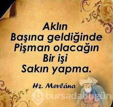 Resimli mevlana sözleri