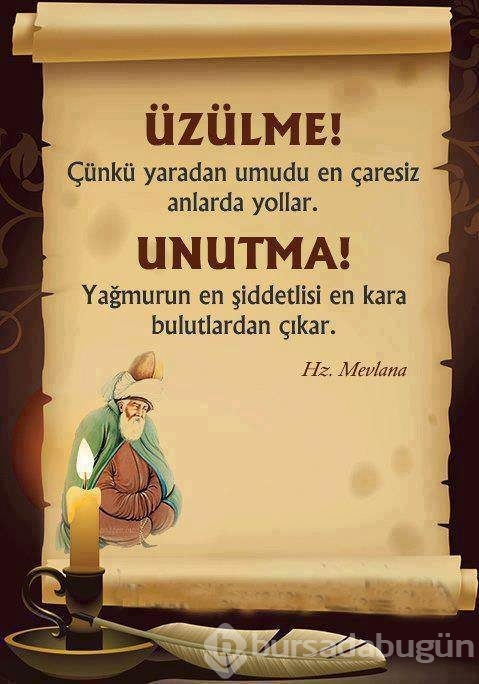 Resimli mevlana sözleri