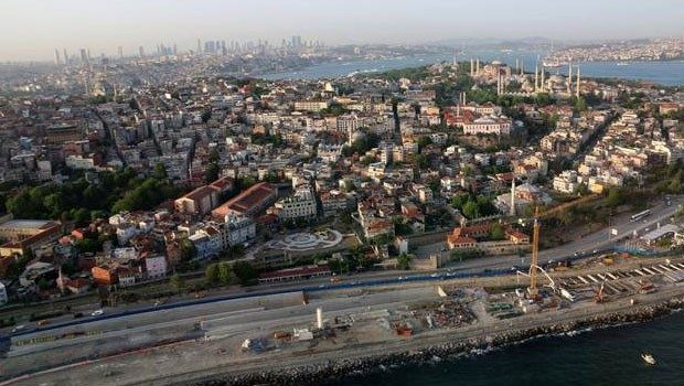 Avrasya Tüneli ilk kez havadan görüntülendi