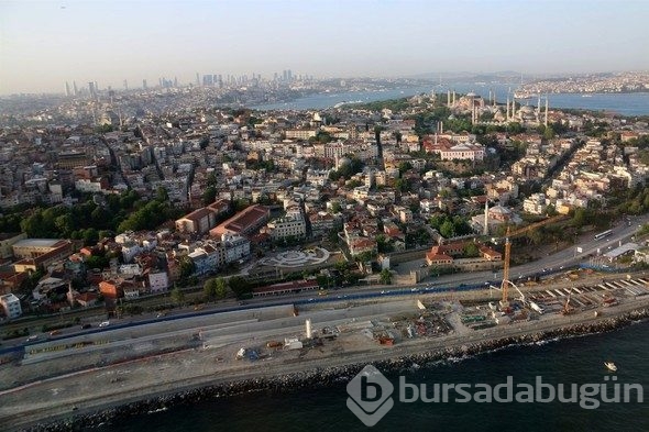 Avrasya Tüneli ilk kez havadan görüntülendi