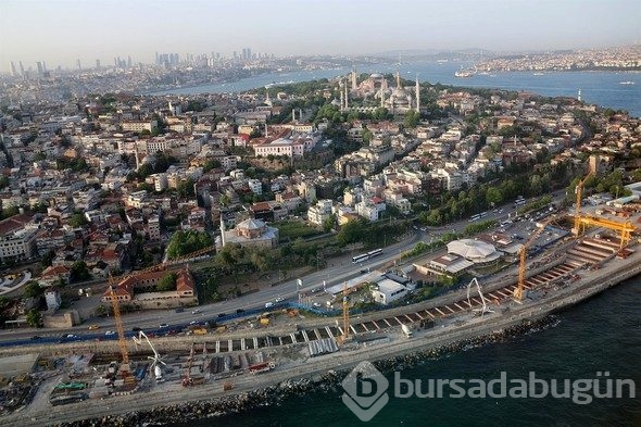 Avrasya Tüneli ilk kez havadan görüntülendi