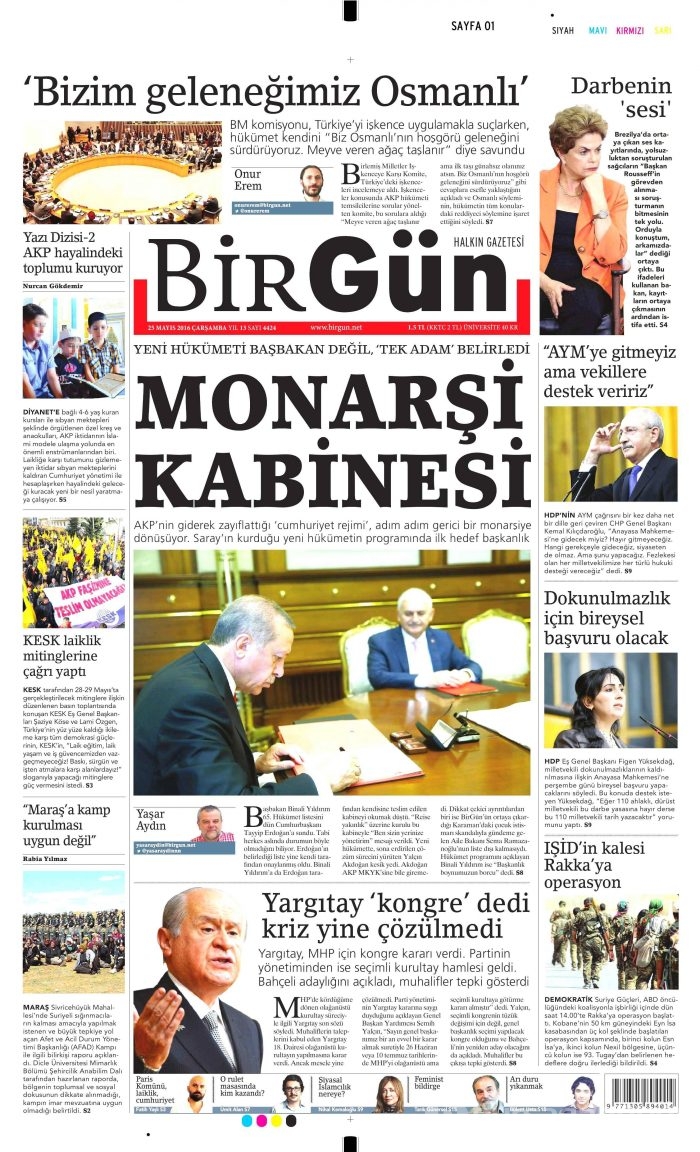25 Mayıs 2016 gazete manşetleri