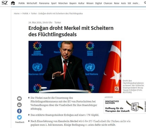 Avrupa basını: Erdoğan tehdit ediyor
