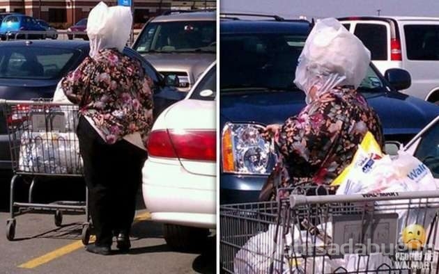 Markette dolaşan komik ve sıradışı insanlar