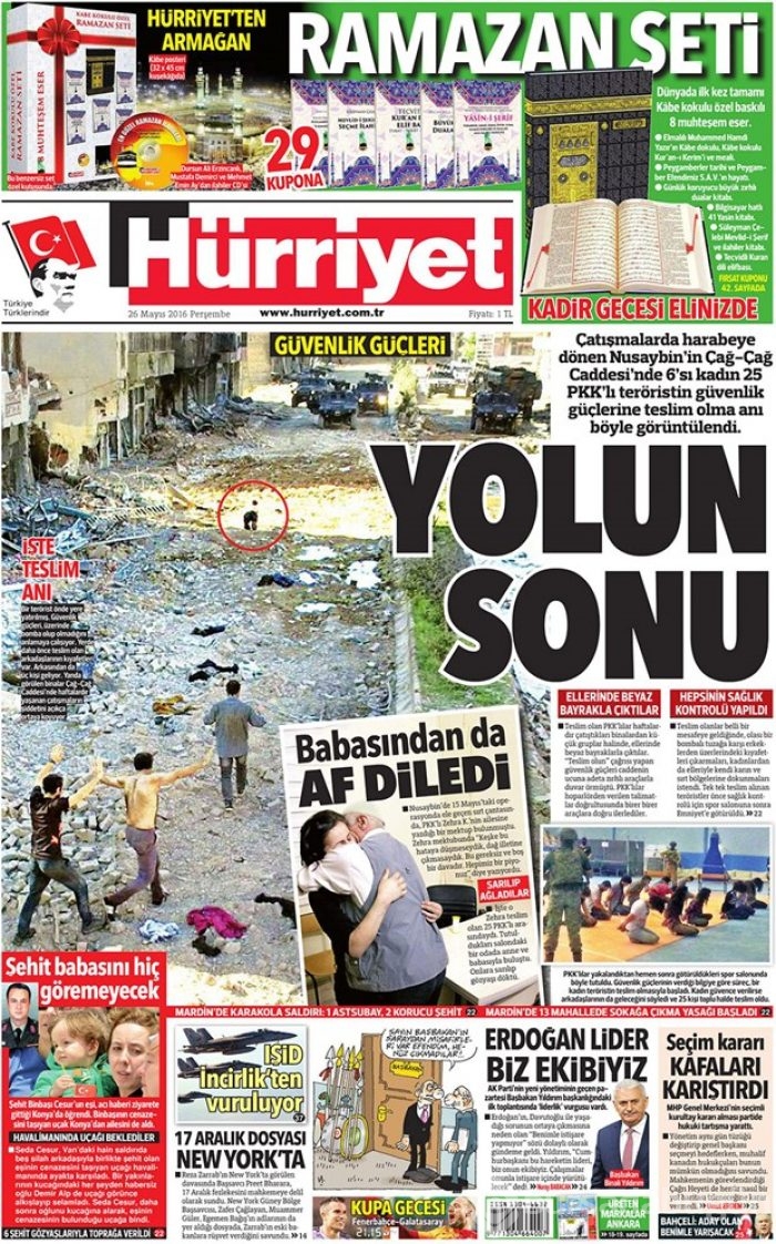 Günün gazete manşetleri - 26 Mayıs 2016
