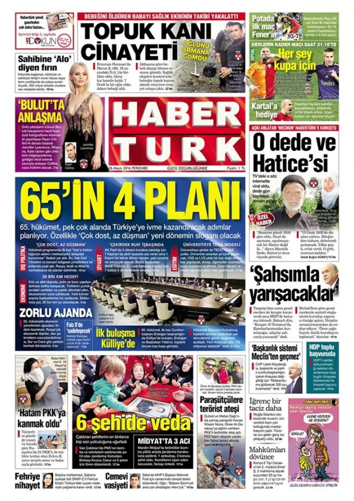 Günün gazete manşetleri - 26 Mayıs 2016
