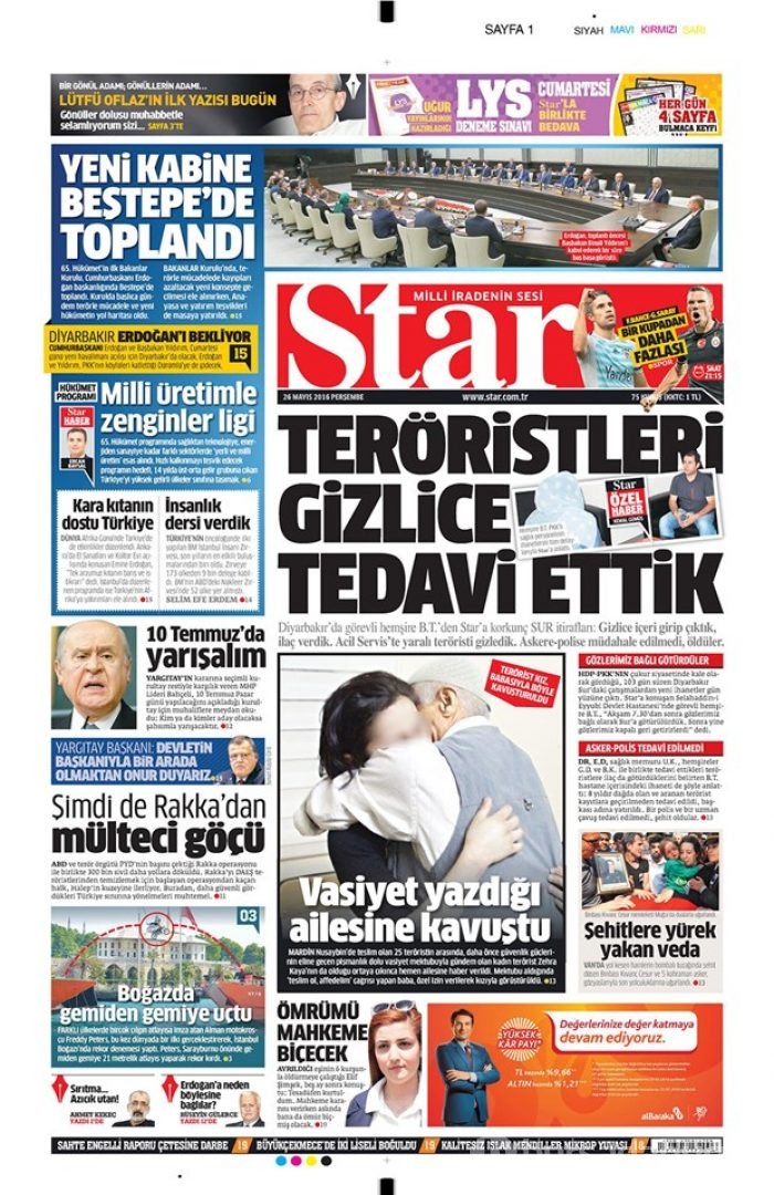 Günün gazete manşetleri - 26 Mayıs 2016
