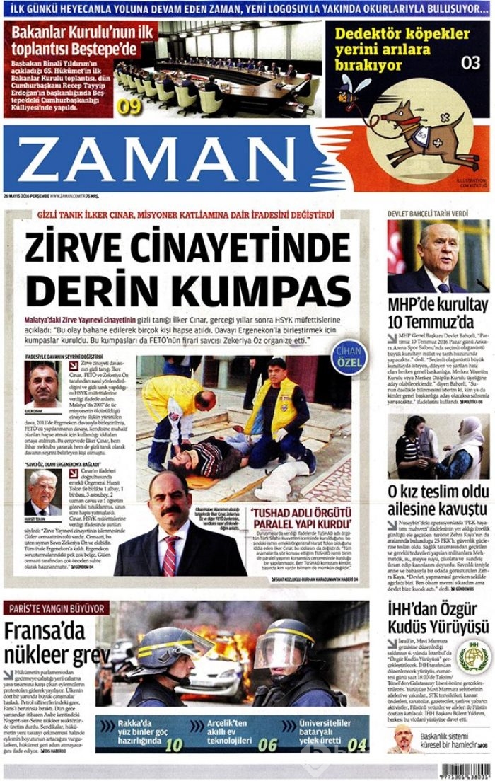 Günün gazete manşetleri - 26 Mayıs 2016
