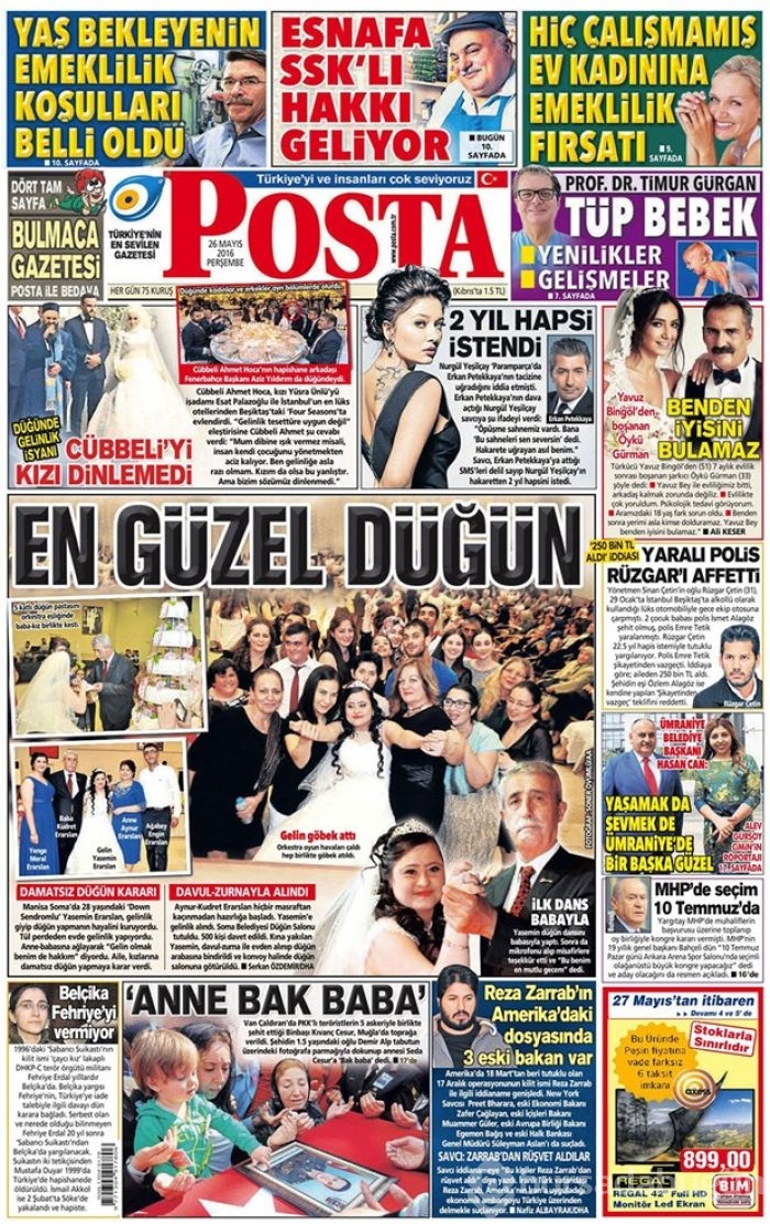 Günün gazete manşetleri - 26 Mayıs 2016
