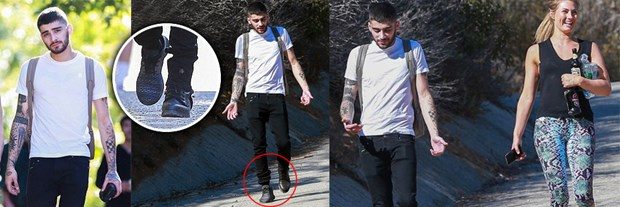 Zayn Malik iki ayağına iki farklı model ayakkabı giydi
