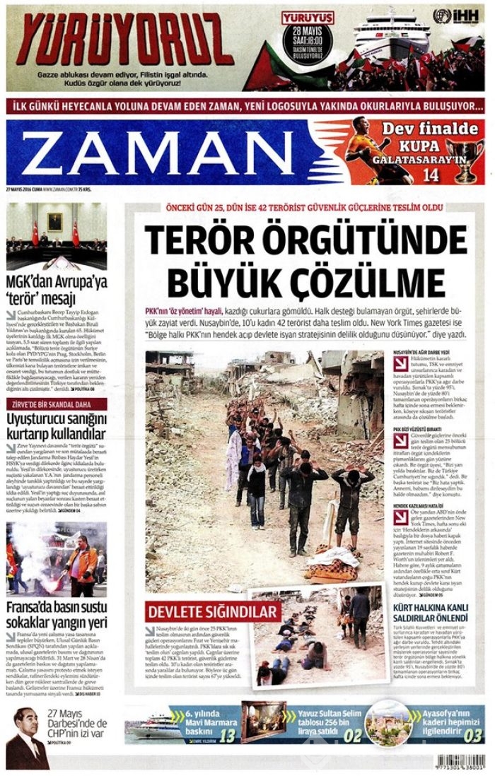 Günün gazete manşetleri - 27 Mayıs 2016
