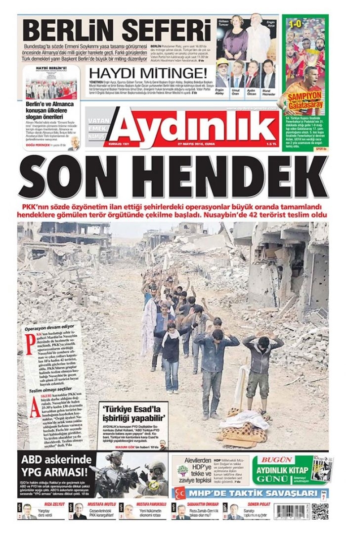 Günün gazete manşetleri - 27 Mayıs 2016
