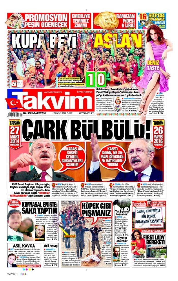 Günün gazete manşetleri - 27 Mayıs 2016
