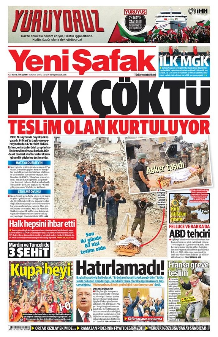 Günün gazete manşetleri - 27 Mayıs 2016
