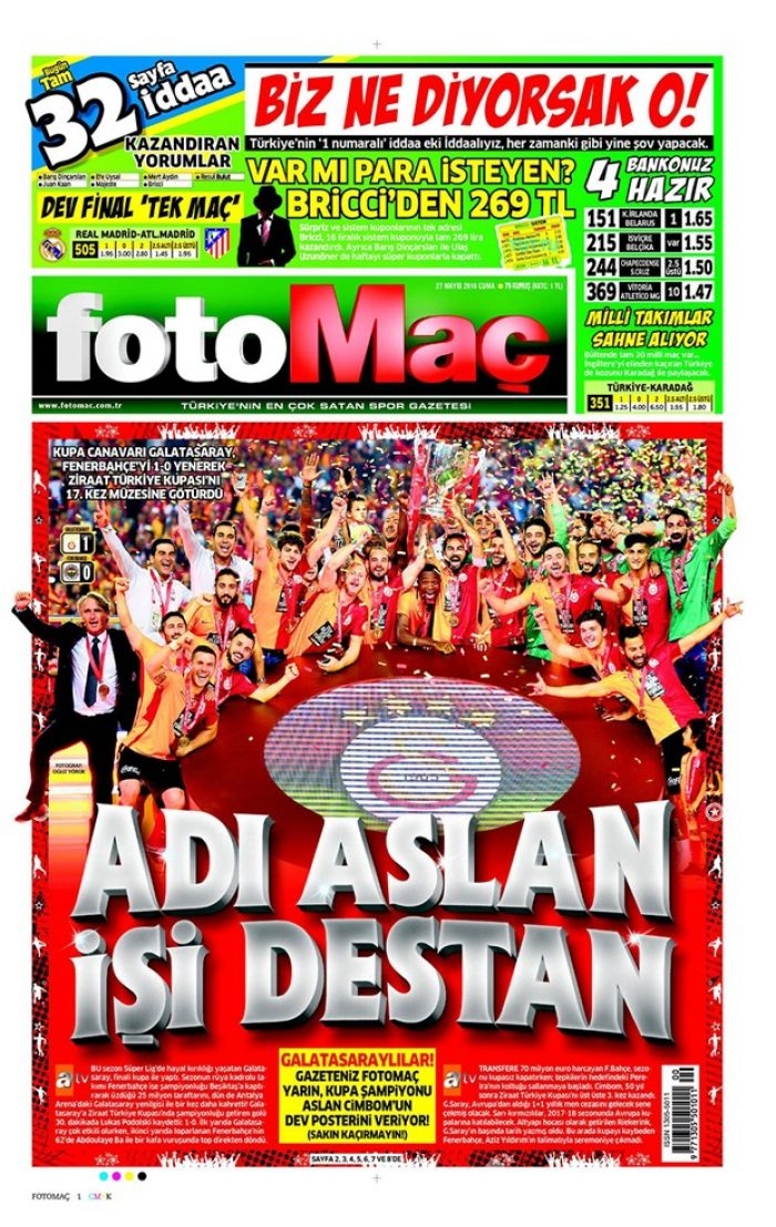 Günün gazete manşetleri - 27 Mayıs 2016
