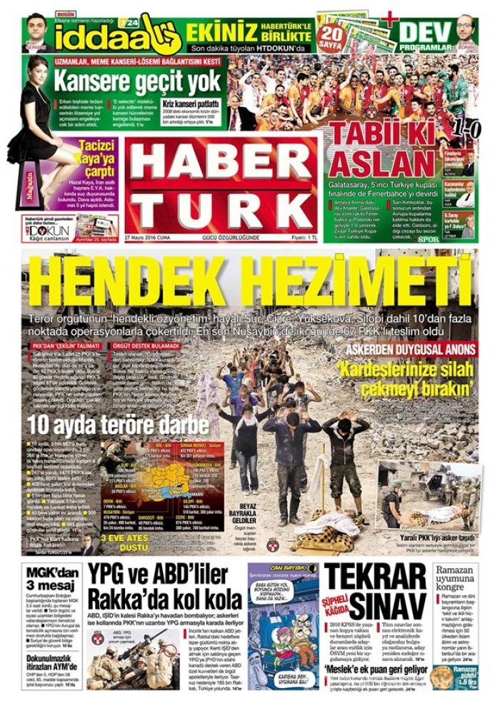 Günün gazete manşetleri - 27 Mayıs 2016
