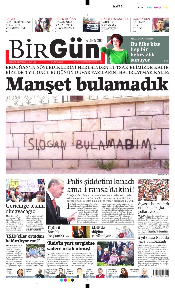 31 Mayıs 2016 gazete manşetleri