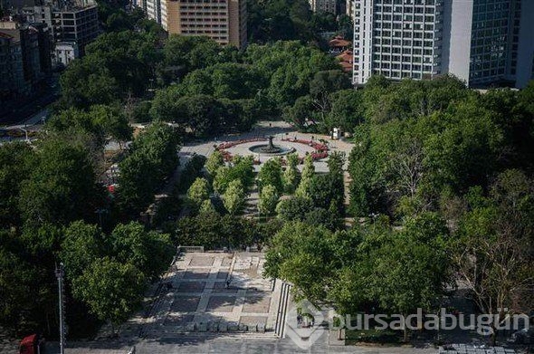 Beyoğlu Taksim'de Gezi Parkı önlemi