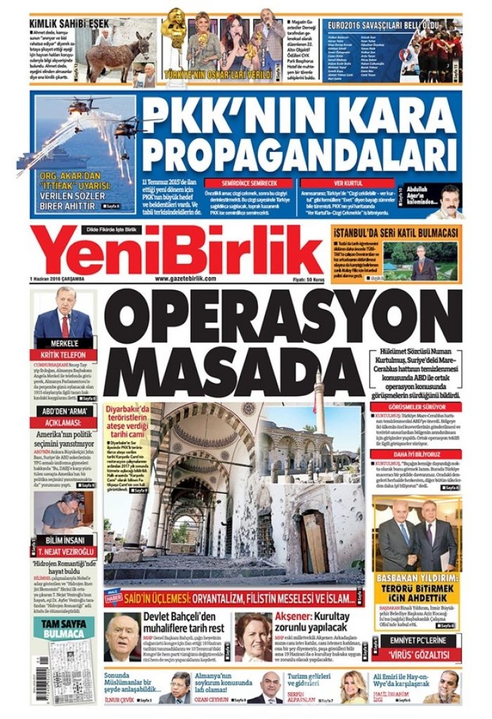 Günün gazete manşetleri 1 Haziran 2016