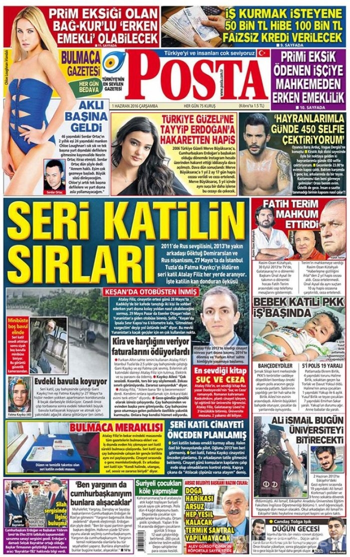 Günün gazete manşetleri 1 Haziran 2016