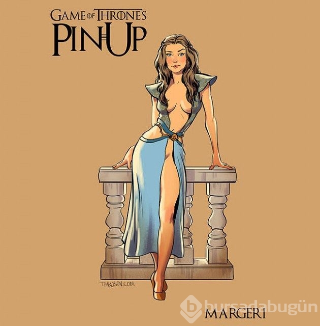 Game Of Thrones karakterlerinin Pin-up kızlarına dönüşümü