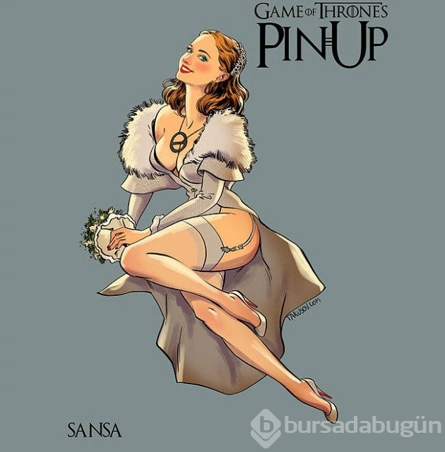 Game Of Thrones karakterlerinin Pin-up kızlarına dönüşümü