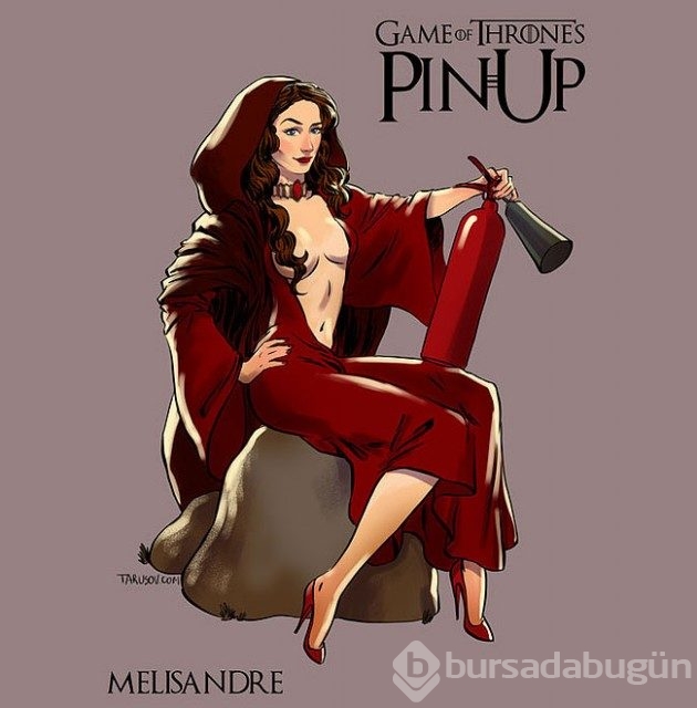 Game Of Thrones karakterlerinin Pin-up kızlarına dönüşümü