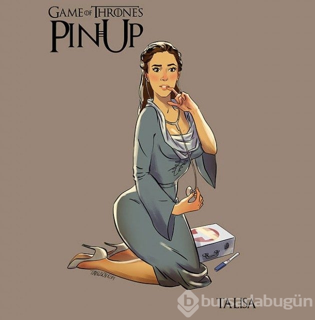 Game Of Thrones karakterlerinin Pin-up kızlarına dönüşümü