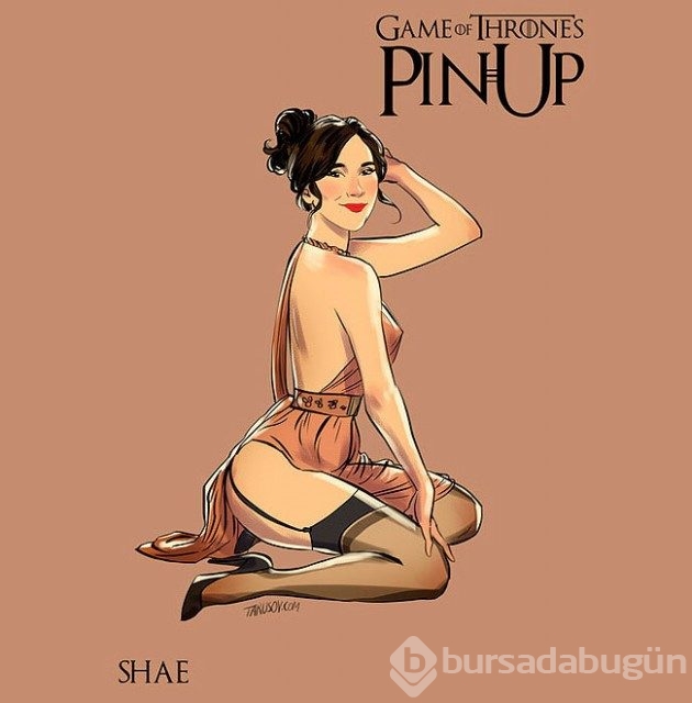 Game Of Thrones karakterlerinin Pin-up kızlarına dönüşümü