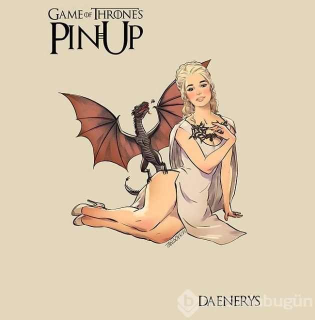 Game Of Thrones karakterlerinin Pin-up kızlarına dönüşümü