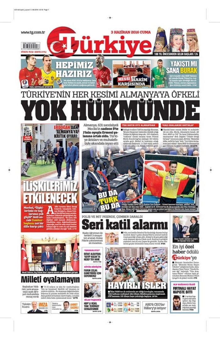 Günün gazete manşetleri - 3 Haziran
