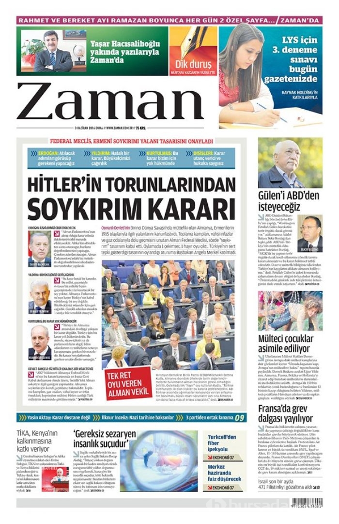 Günün gazete manşetleri - 3 Haziran
