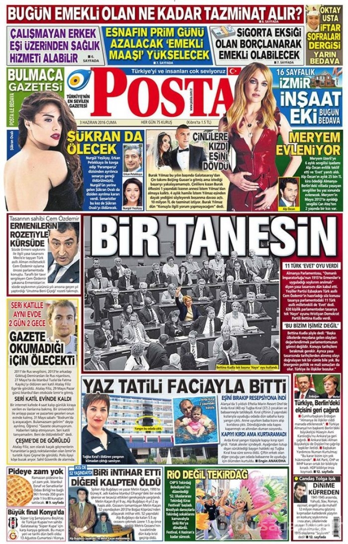 Günün gazete manşetleri - 3 Haziran
