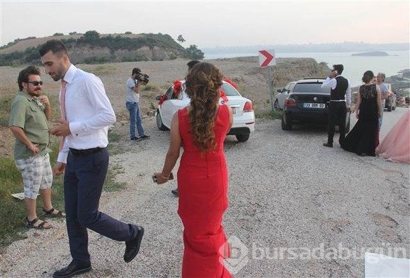 Nişan günü büyük şok! Fotoğraf çektirmeye gittiler ve...