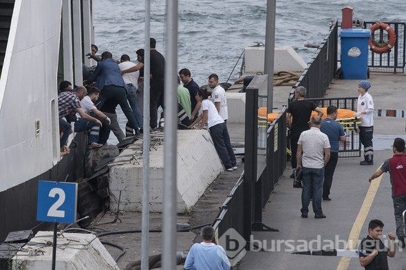 İstanbul'da vapur kazası... Dehşet anları...