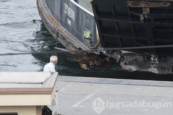 İstanbul'da vapur kazası... Dehşet anları...