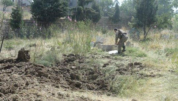PKK mezarlığa bile patlayıcı döşemiş