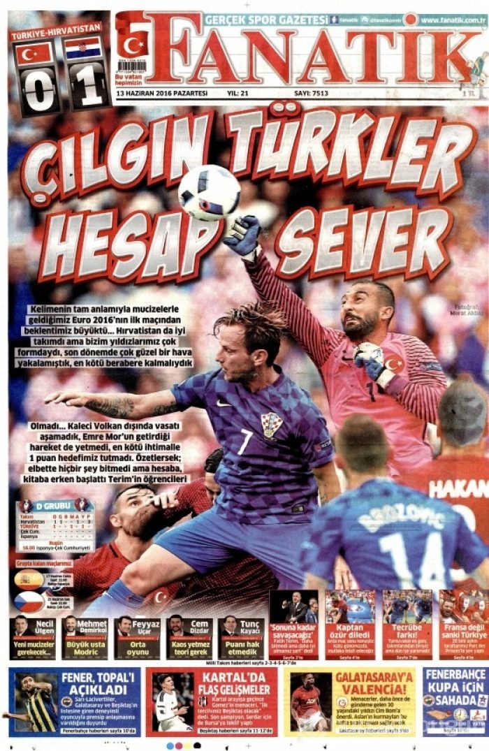 13 Haziran 2016 gazete manşetleri

