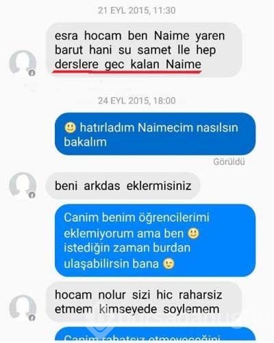 En komik öğretmen-öğrenci mesajlaşmaları