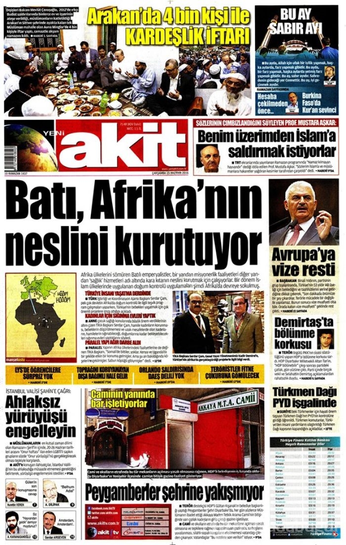 Günün gazete manşetleri - 15 Haziran 2016