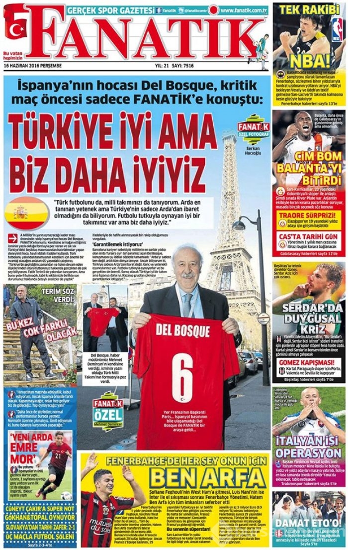 Günün gazete manşetleri - 16 Haziran 2016