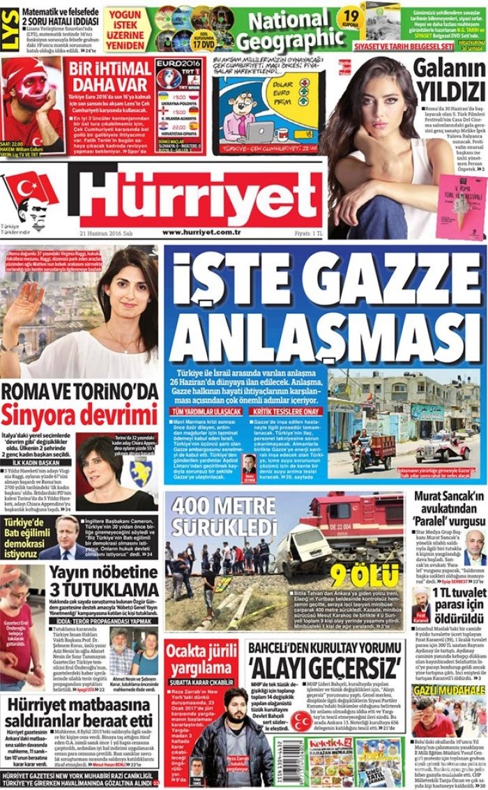 Günün gazete manşetleri - 21 Haziran 2016