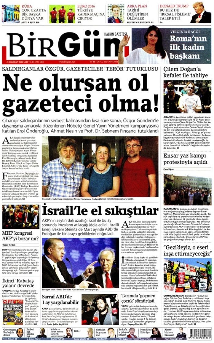 Günün gazete manşetleri - 21 Haziran 2016