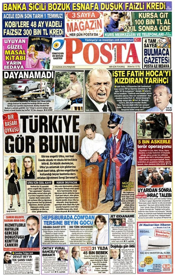 Günün gazete manşetleri - 23 Haziran 2016